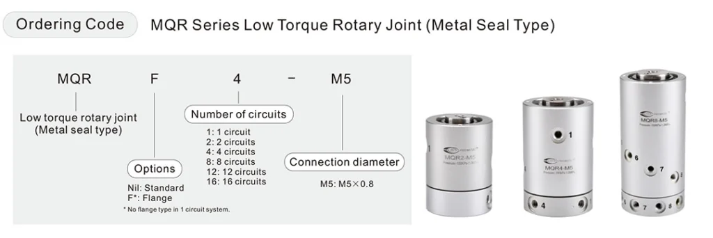 MQR Low Torque Rotary Joint